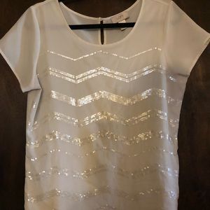 Ann Taylor Loft Sequined Blouse